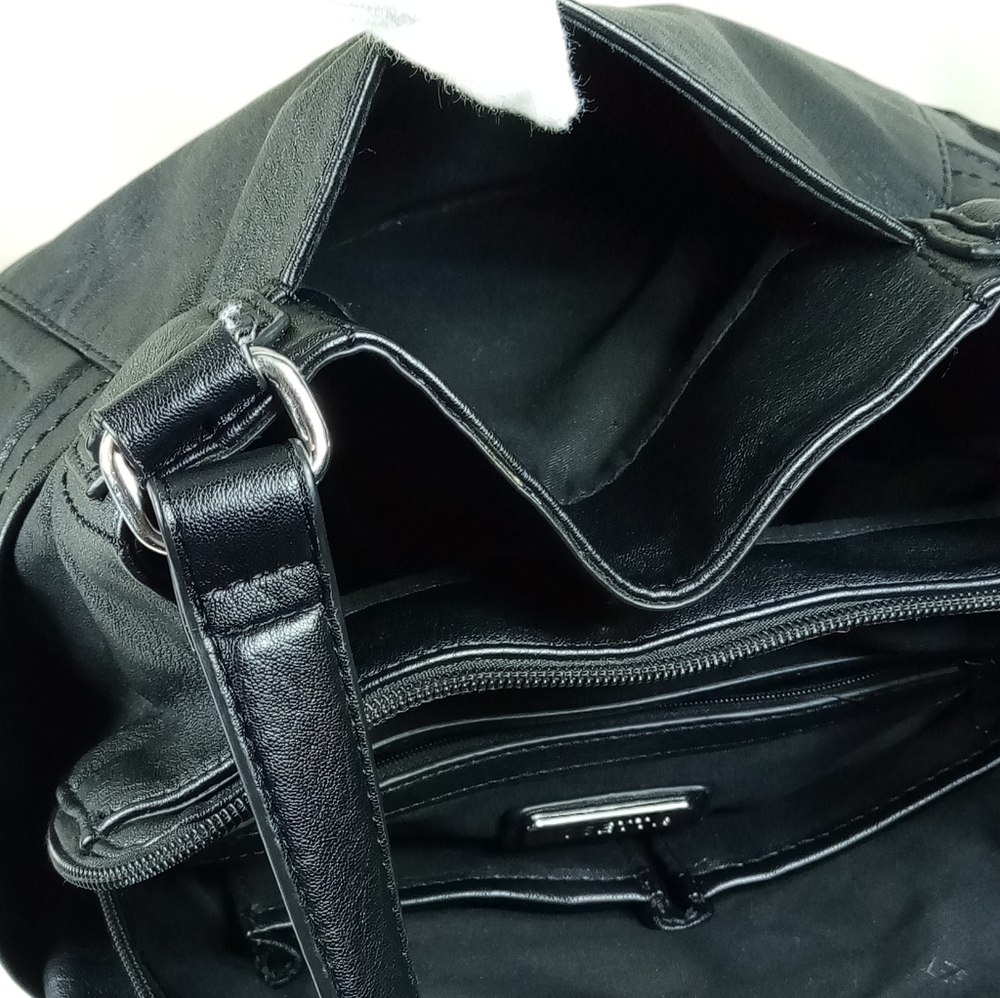 Rossetti Courte Black Fax Leather Satchel Shoulder Bag - Picture 6 of 16